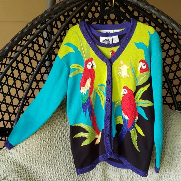 Storybook Knits Sweaters - RARE 🦜 Parrot twinset sweater and tank - Storybook Knits